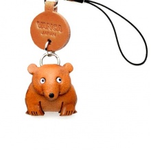 Vanca ВЕДМІДЬ, 3D брелок, натуральна шкіра