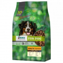 Екко-гранула з індичкою сухий корм для дорослих собак середніх та великих порід чотирилисник