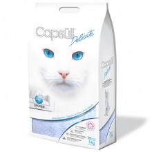 Capsull Delicate (baby powder) КАПСУЛ ДЕЛИКАТ кварцевый впитывающий наполнитель для туалетов кошек, капсулы 3мм, для котят и чувствительных кошек