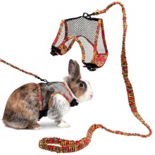 Flamingo Rabbit Harness With Art Joy Leash ФЛАМИНГО АРТ ДЖОЙ шлея и поводок для кролика Flamingo Rabbit Harness With Art Joy Leash ФЛАМИНГО АРТ ДЖОЙ шлея и поводок для кролика