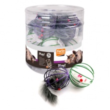 Karlie-Flamingo (Карли Фламинго) WIRE BALL WITH MOUSE игрушка для кошек, пушистая мышка в металлическом шаре, 6см Karlie-Flamingo (Карли Фламинго) WIRE BALL WITH MOUSE игрушка для кошек, пушистая мышка в металлическом шаре, 6см