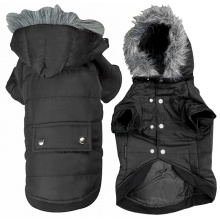 Flamingo Polar Black ФЛАМИНГО ПОЛАР одежда для собак, куртка с капюшоном, черный