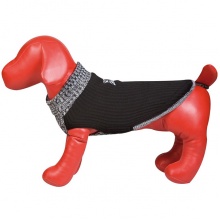 Flamingo Sweater Jolly ФЛАМИНГО одежда для собак, джемпер без рукавов с петелькой для хвоста, черный