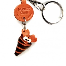 Vanca Hermit Crab РАК ВІДШЕЛЬНИК 3D брелок на ключі, натуральна шкіра