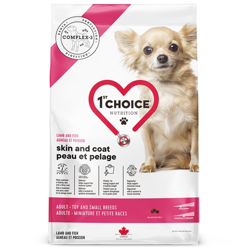 1st Choice Adult Toy and Small Skin and Coat ФЕСТ ЧОЙС Дорослий МІНІ ЯГНЯ РИБА сухий суперпреміум корм для собак міні та малих порід