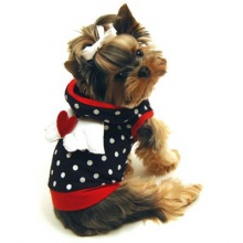 MonkeyDaze АНГЕЛ (Angel black) черная кенгурушка в белый горошек, одежда для собак MonkeyDaze АНГЕЛ (Angel black) черная кенгурушка в белый горошек, одежда для собак