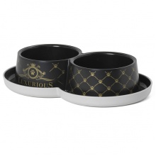 Moderna Double Trendy Dinner Luxurious Рets МОДЕРНА ДАБЛ ТРЕНДИ ДИНЕР – двойная миска для кошек из пластика, защита от муравьев